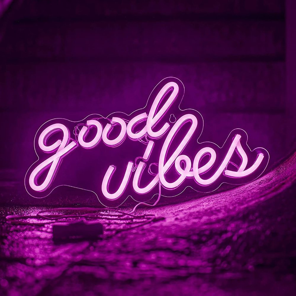 Good Vibes Only Neon Pink Party/Dorm/Wedding/Bday/Babyshower/Graduation Decor - Picture 6 of 7